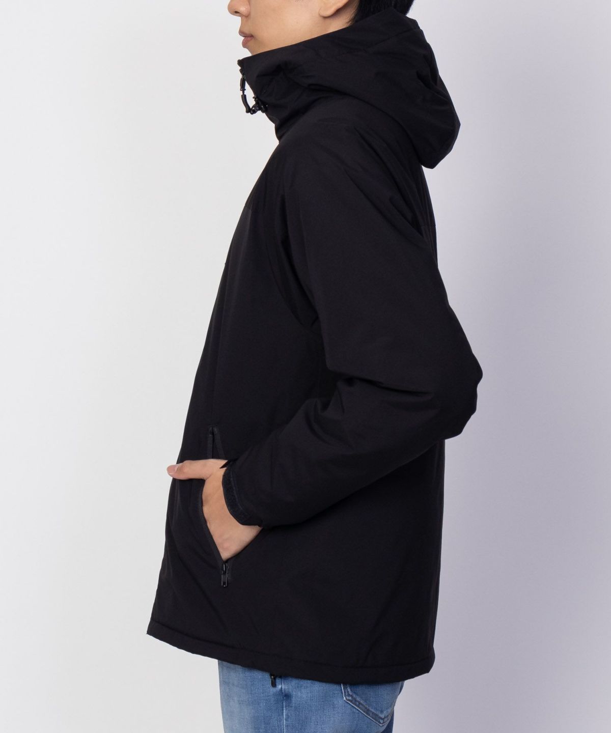 NAVY シャットアウター SOLOTEX(R)使用 裏シャギーフードジャケット メンズ