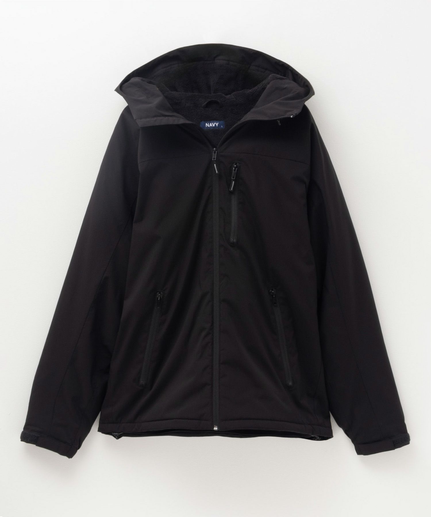 NAVY シャットアウター SOLOTEX(R)使用 裏シャギーフードジャケット メンズ