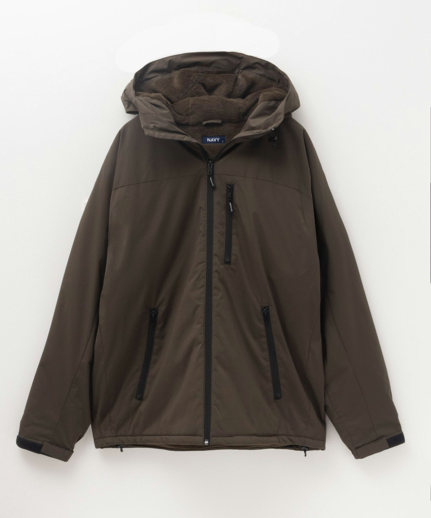 NAVY シャットアウター SOLOTEX(R)使用 裏シャギーフードジャケット メンズ