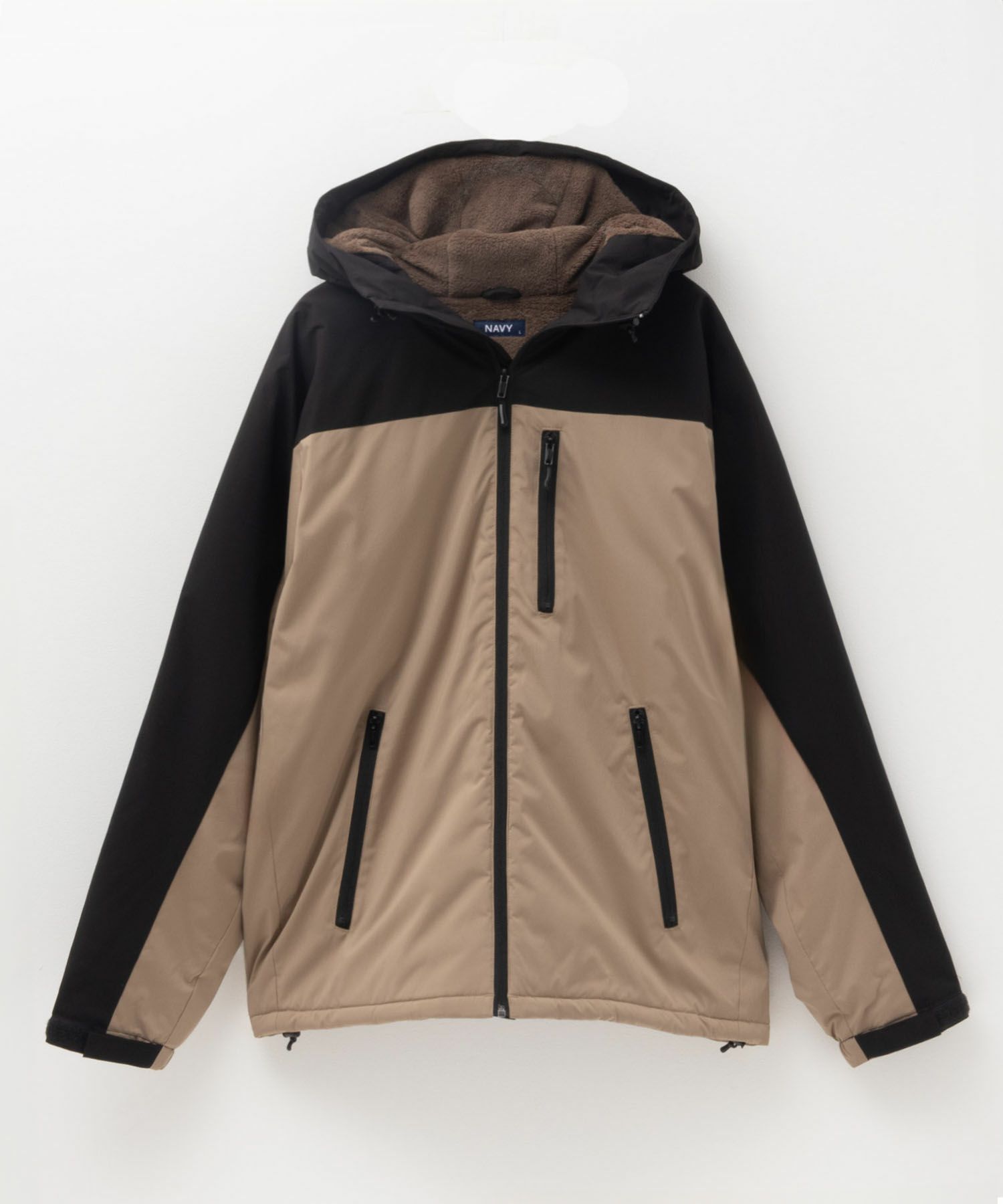 NAVY シャットアウター SOLOTEX(R)使用 裏シャギーフードジャケット メンズ