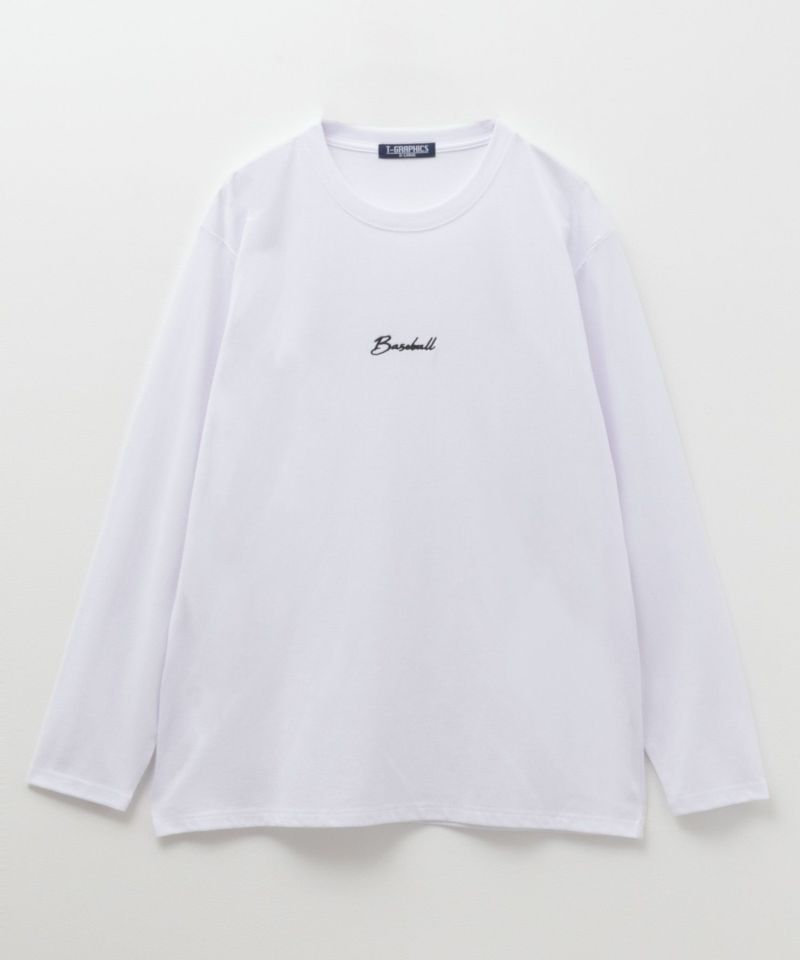T-GRAPHICS  ワンポイント刺繍長袖Tシャツ メンズ商品画像-5