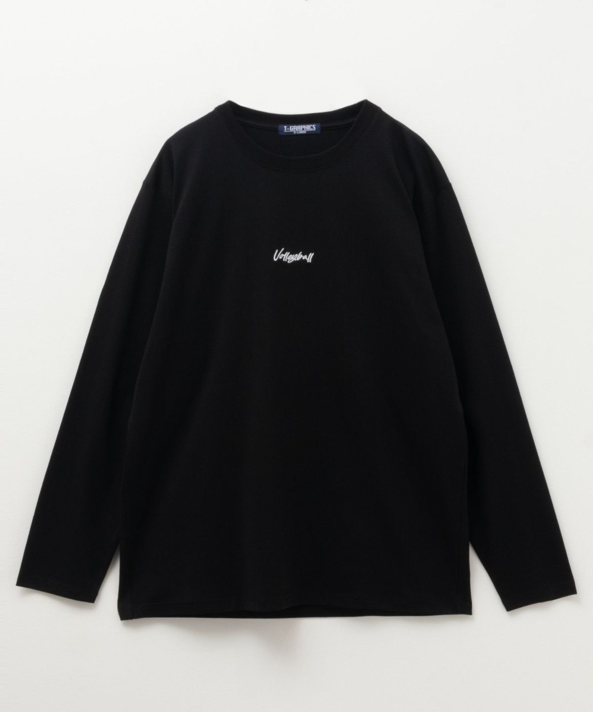 T-GRAPHICS ワンポイント刺繍長袖Tシャツ メンズ