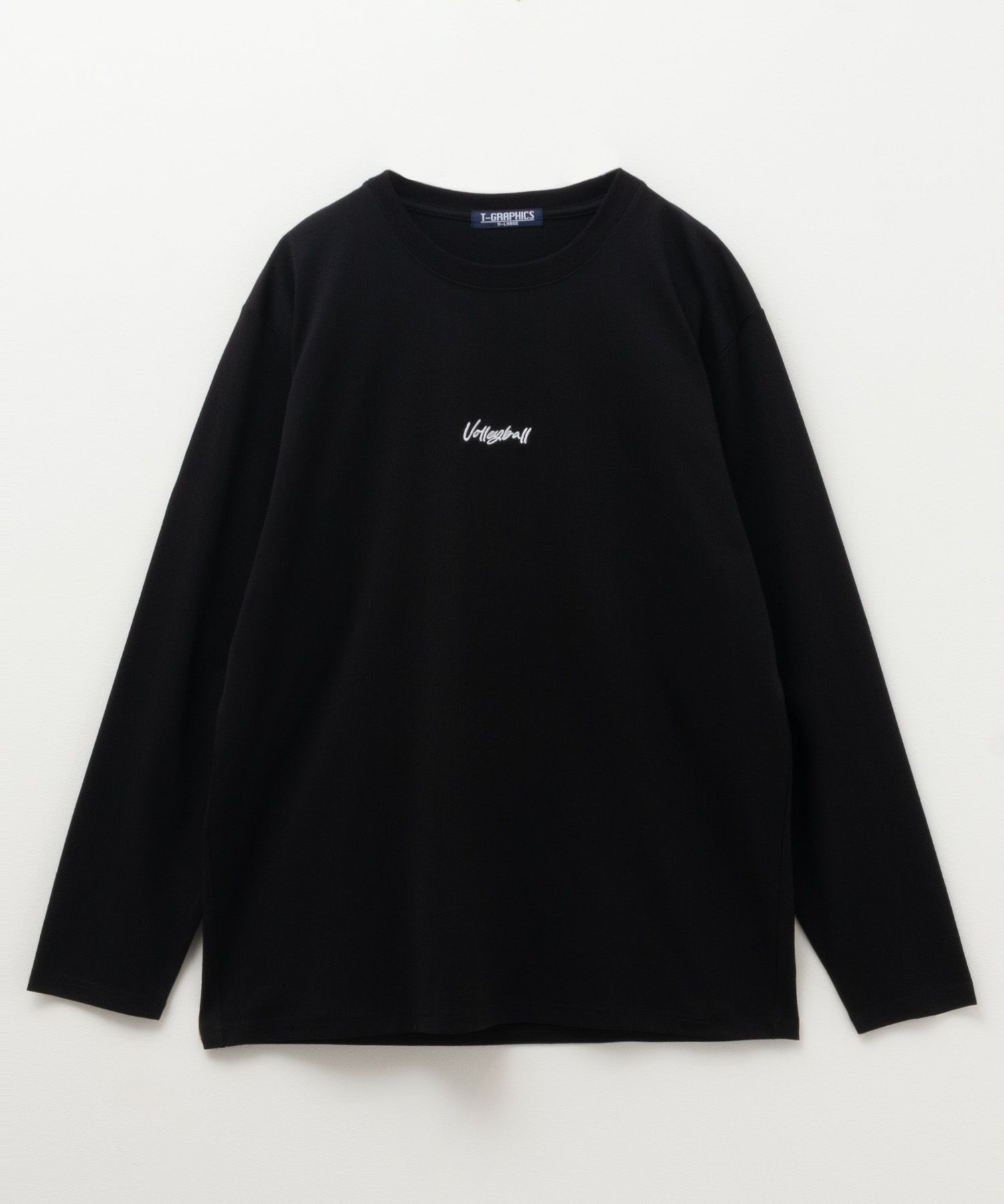 T-GRAPHICS ワンポイント刺繍長袖Tシャツ メンズ