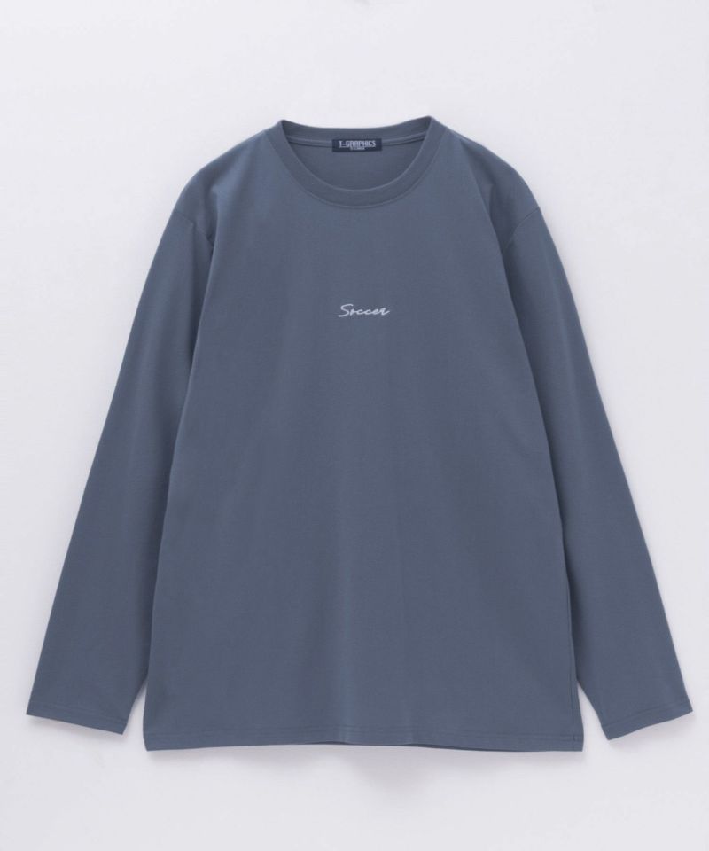 T-GRAPHICS  ワンポイント刺繍長袖Tシャツ メンズ商品画像-9