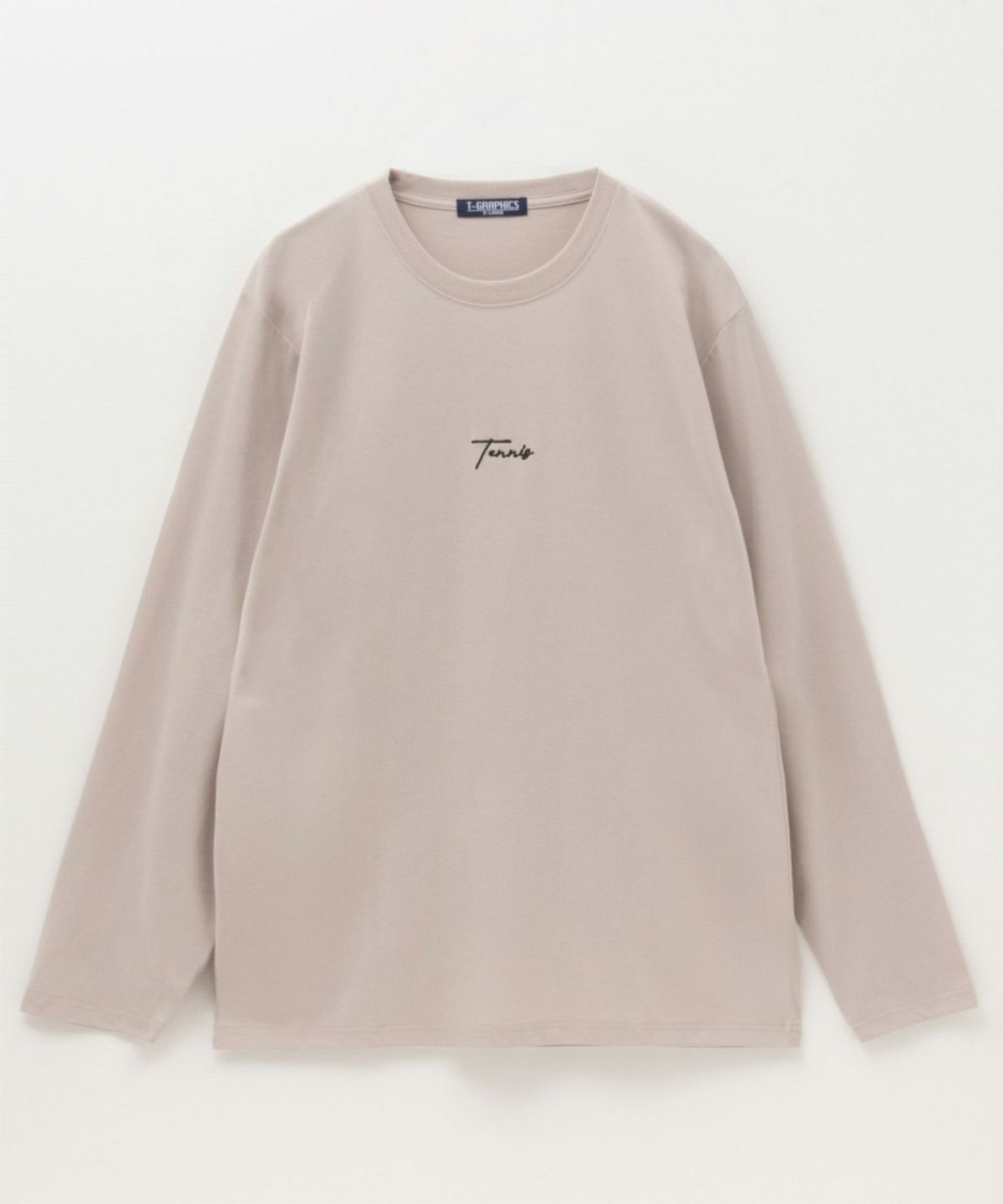 T-GRAPHICS ワンポイント刺繍長袖Tシャツ メンズ