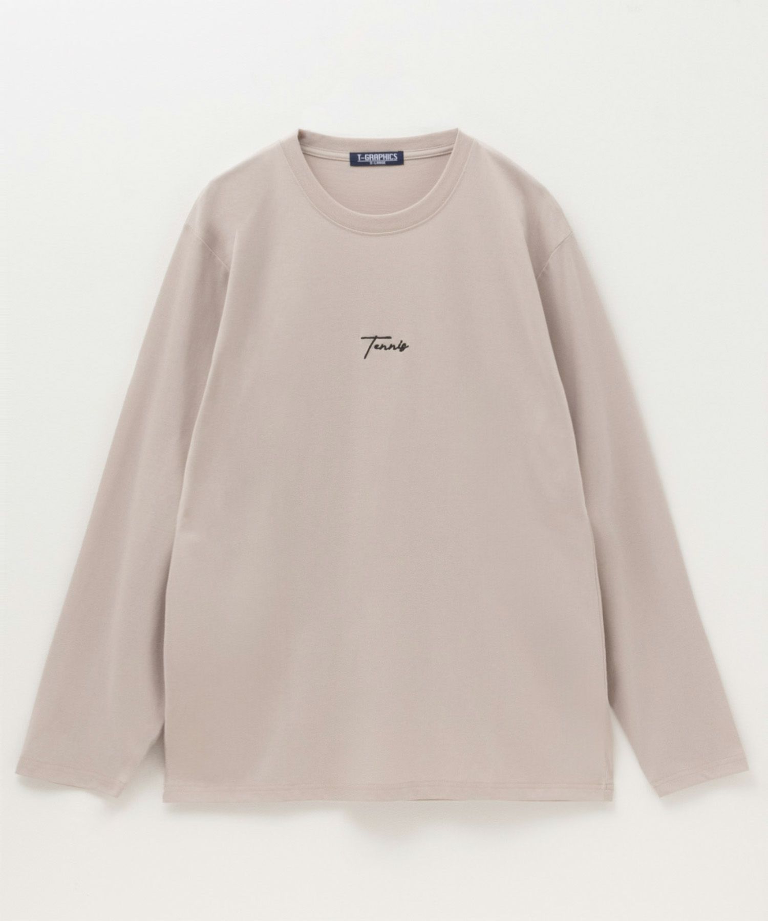 T-GRAPHICS ワンポイント刺繍長袖Tシャツ メンズ