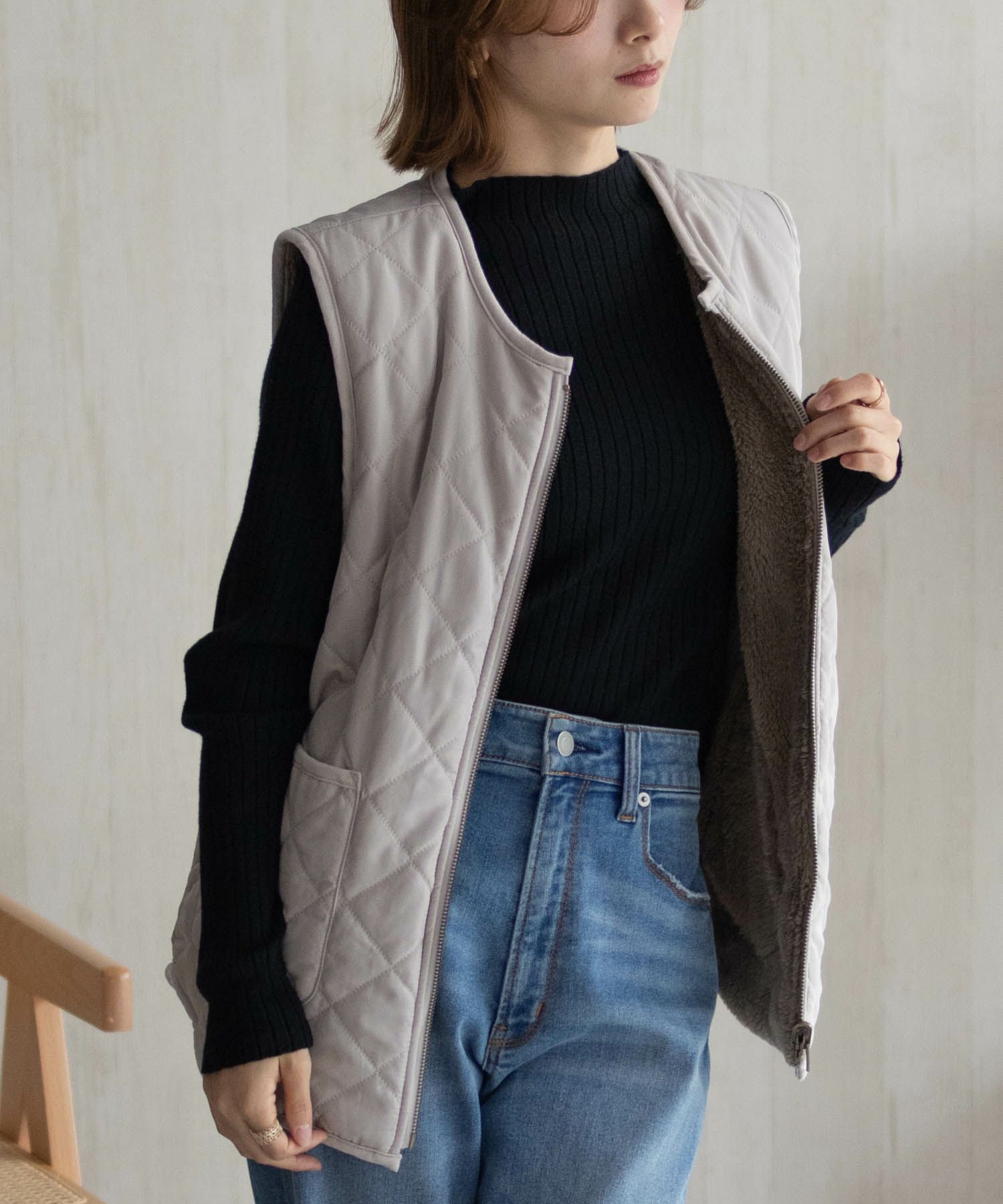 HOWDY. moco long vest ブラック ※値下げ不可 