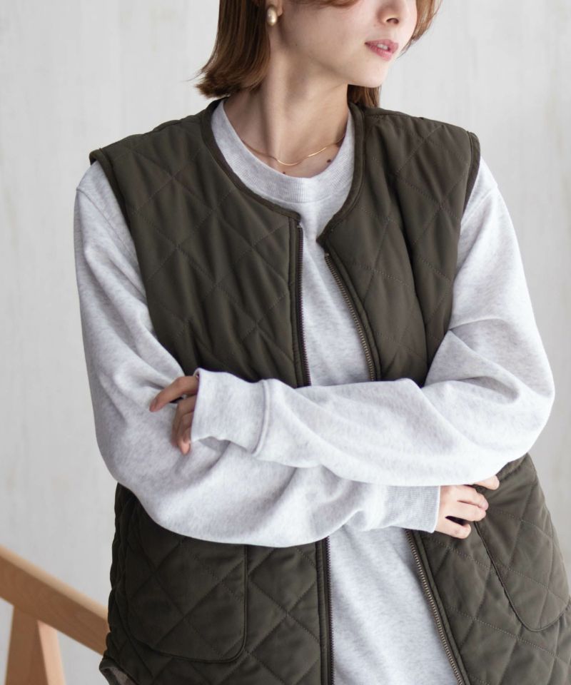 Howdy Marie  ボアタフタリバーシブルベスト レディース商品画像-11