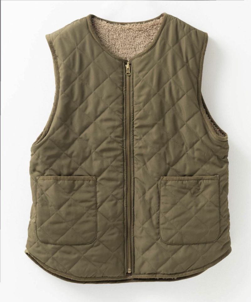 Howdy Marie  ボアタフタリバーシブルベスト レディース商品画像-17