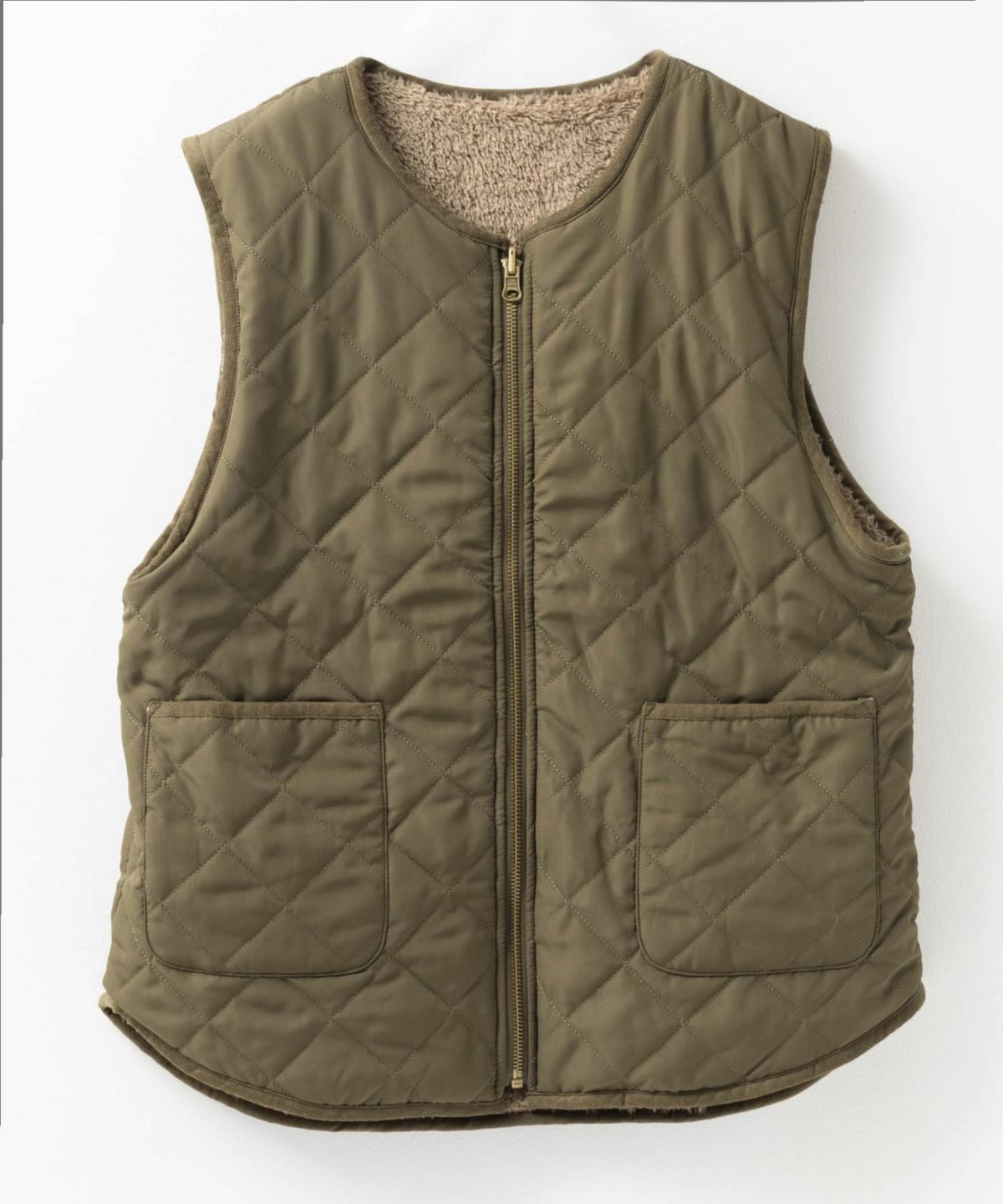 Howdy Marie ボアタフタリバーシブルベスト レディース