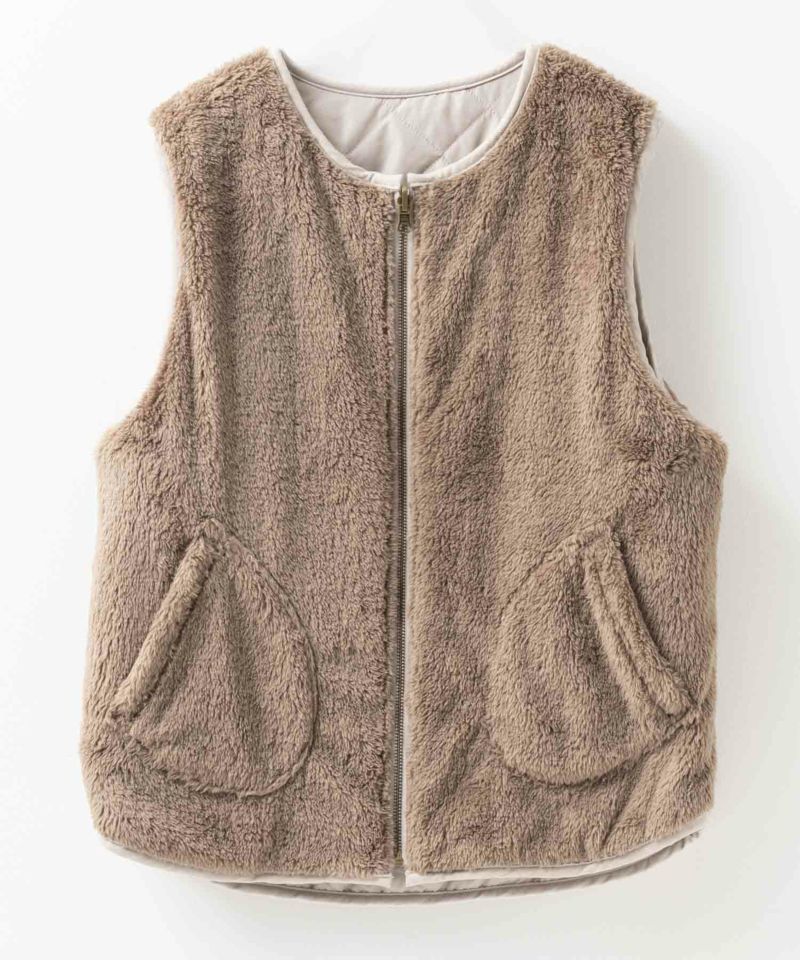 Howdy Marie  ボアタフタリバーシブルベスト レディース商品画像-19