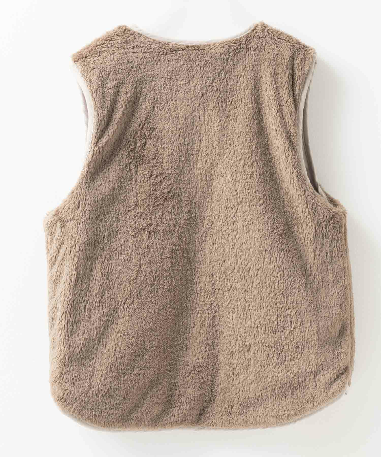 Howdy Marie ボアタフタリバーシブルベスト レディース商品画像-20