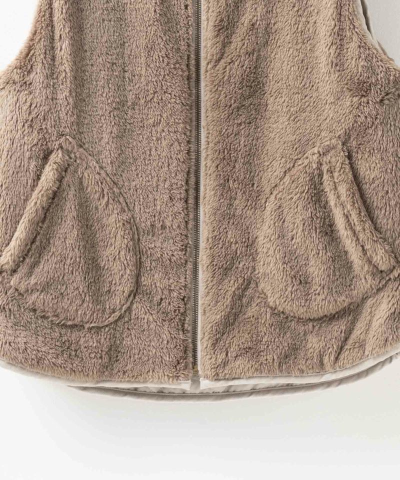 Howdy Marie  ボアタフタリバーシブルベスト レディース商品画像-22