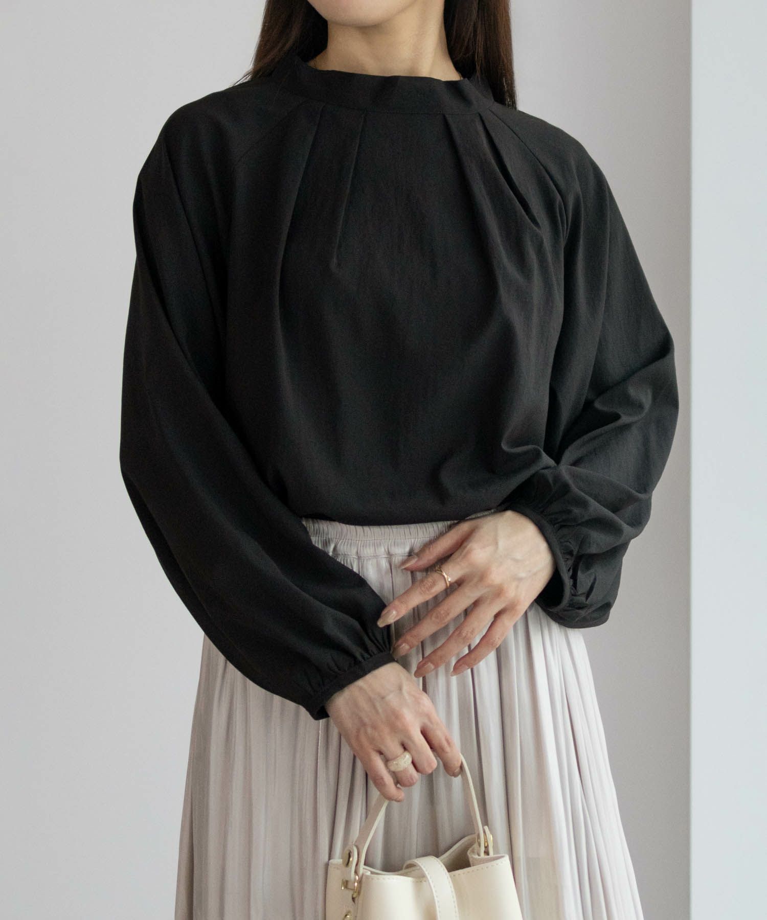 10/19まで！girlish ガーリッシュ クリオネブラウス ブラック 38 ガーリッシュ クリオネブラウス girlish St.cecilia クリオネブラウス