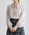 HusHusH ヴィンテージサテンプルオーバーブラウス レディース