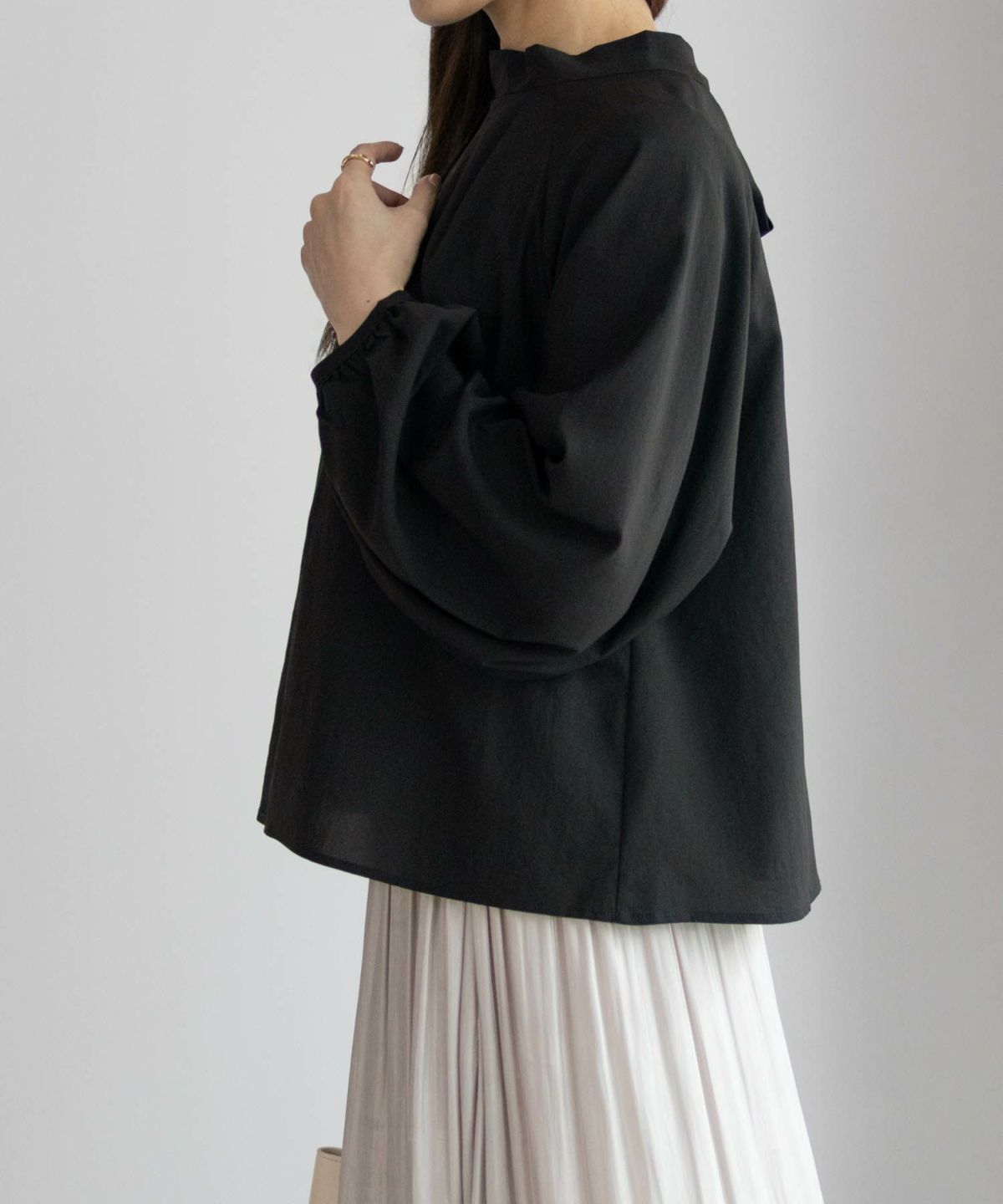 HusHusH ヴィンテージサテンプルオーバーブラウス レディース