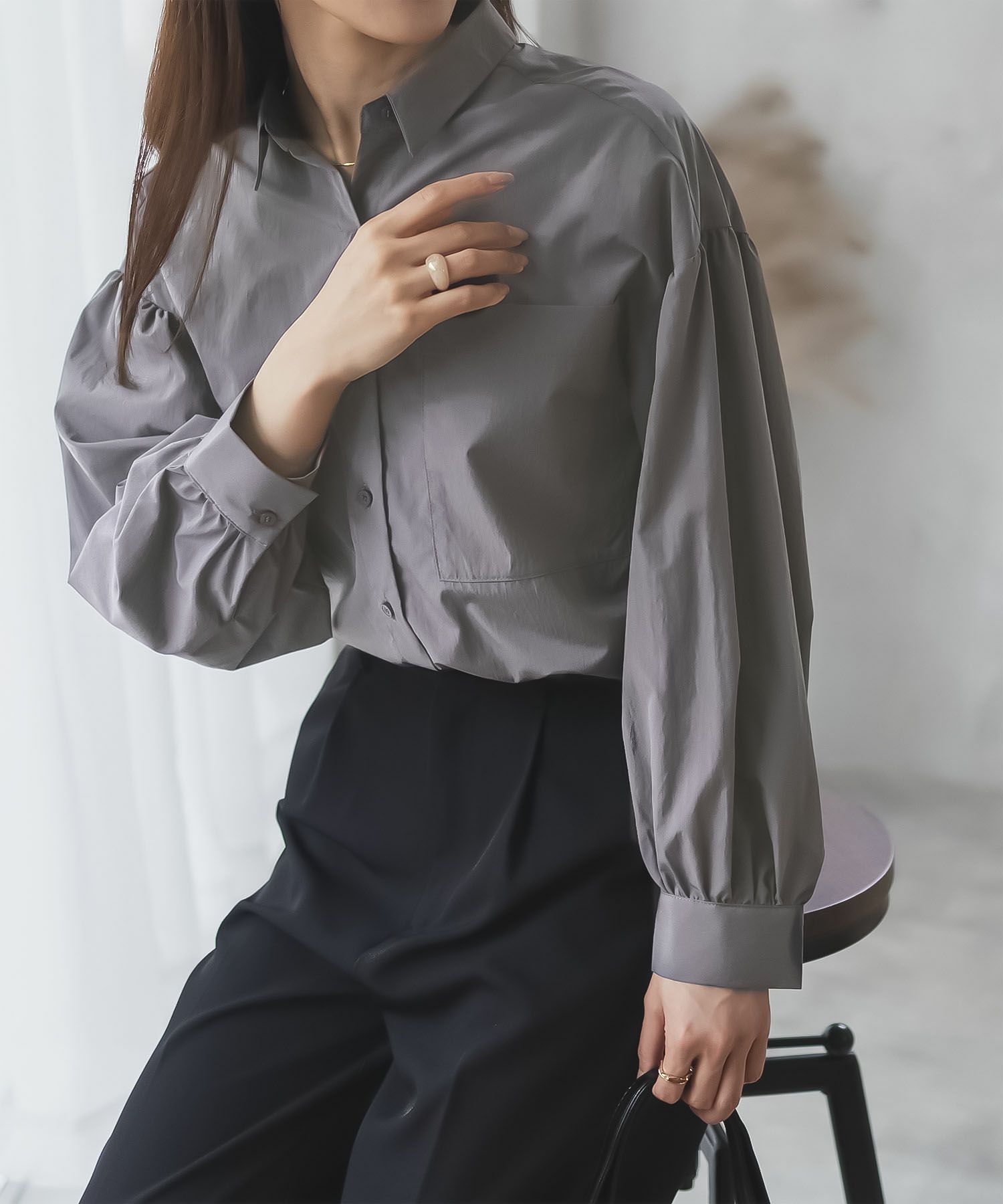 HusHusH 棒タイブラウス レディース