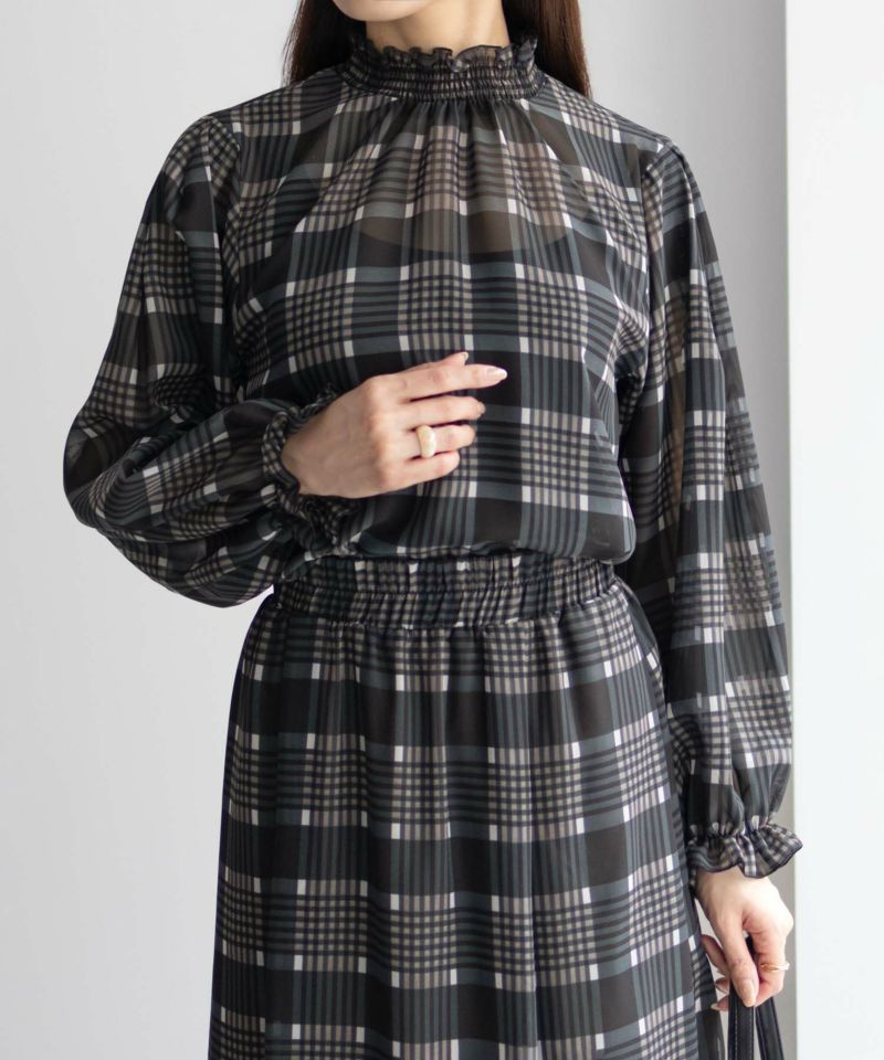 HusHusH  チェックプリントブラウス レディース商品画像-1