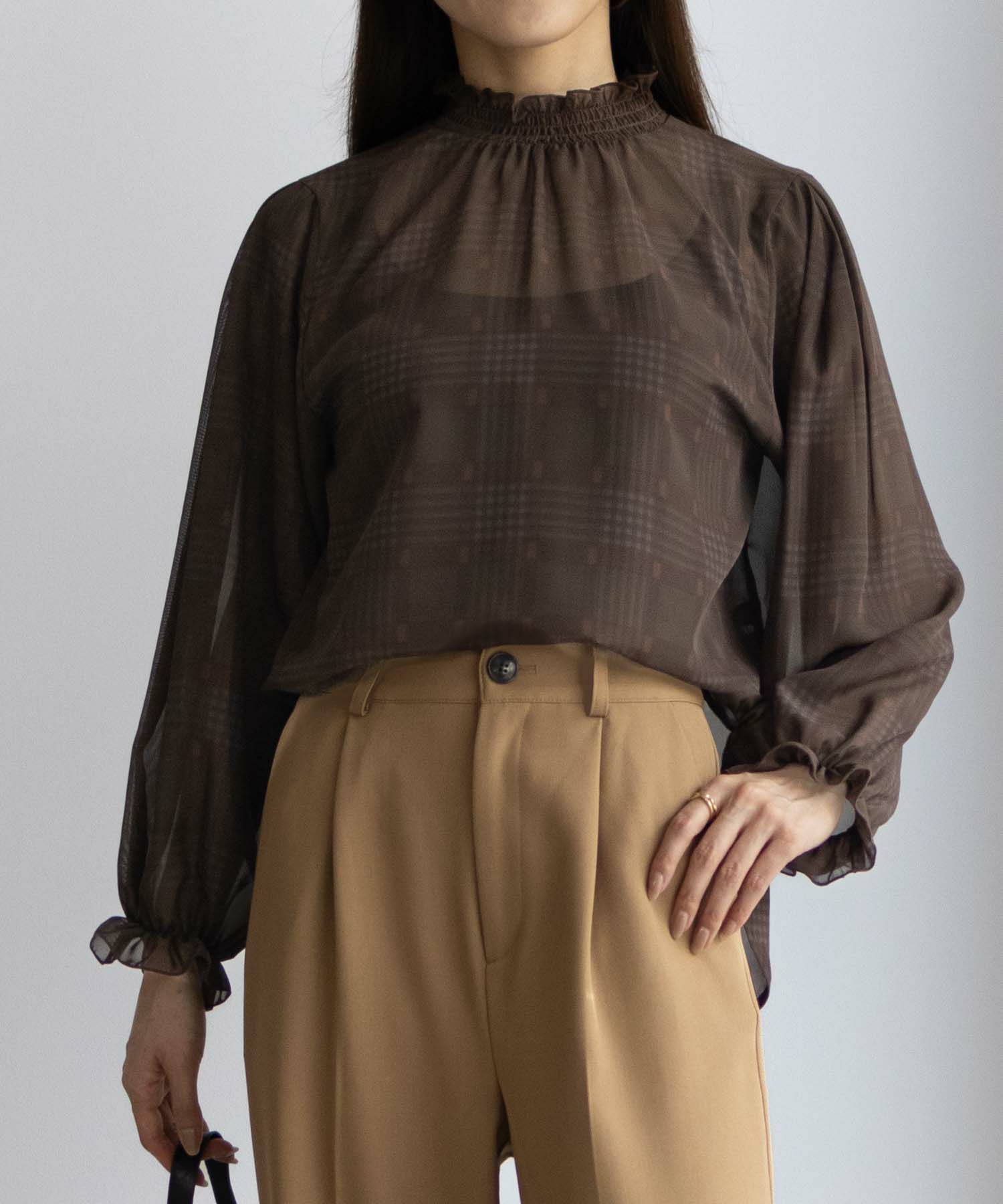 HusHusH  チェックプリントブラウス レディース商品サムネイル-2