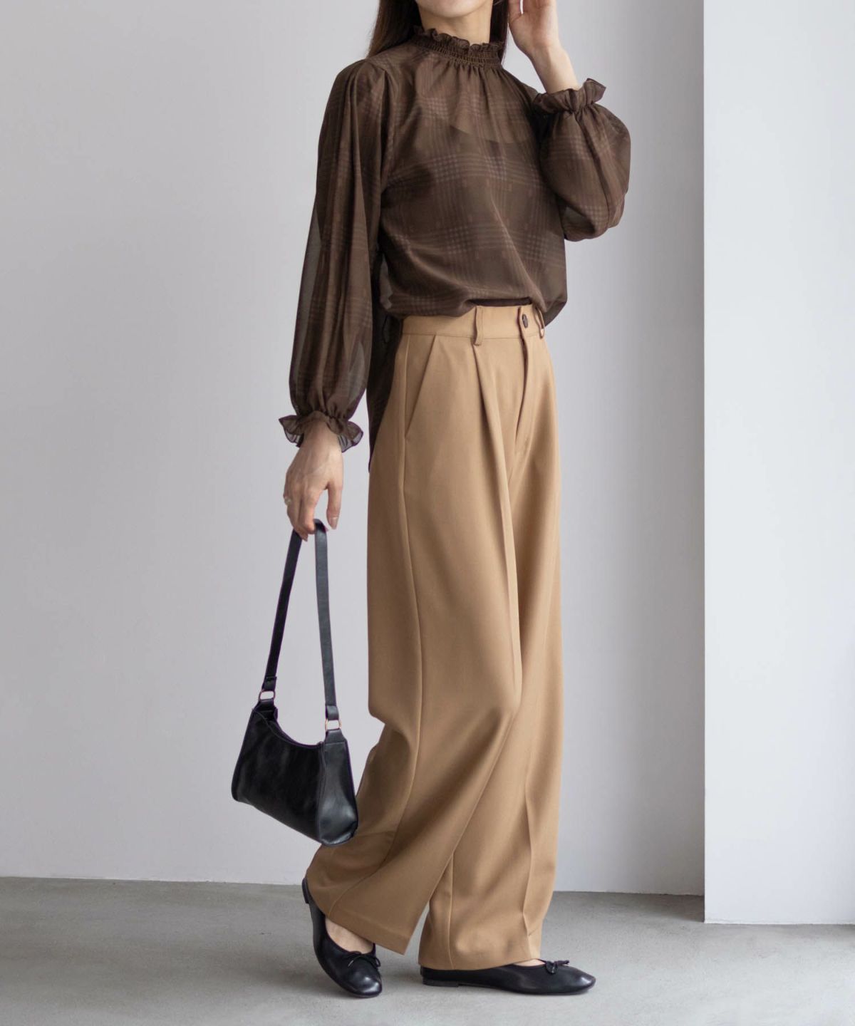 HusHusH チェックプリントブラウス レディース