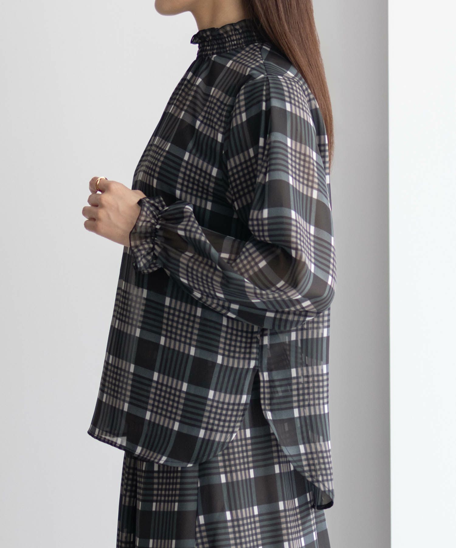 HusHusH  チェックプリントブラウス レディース商品サムネイル-5