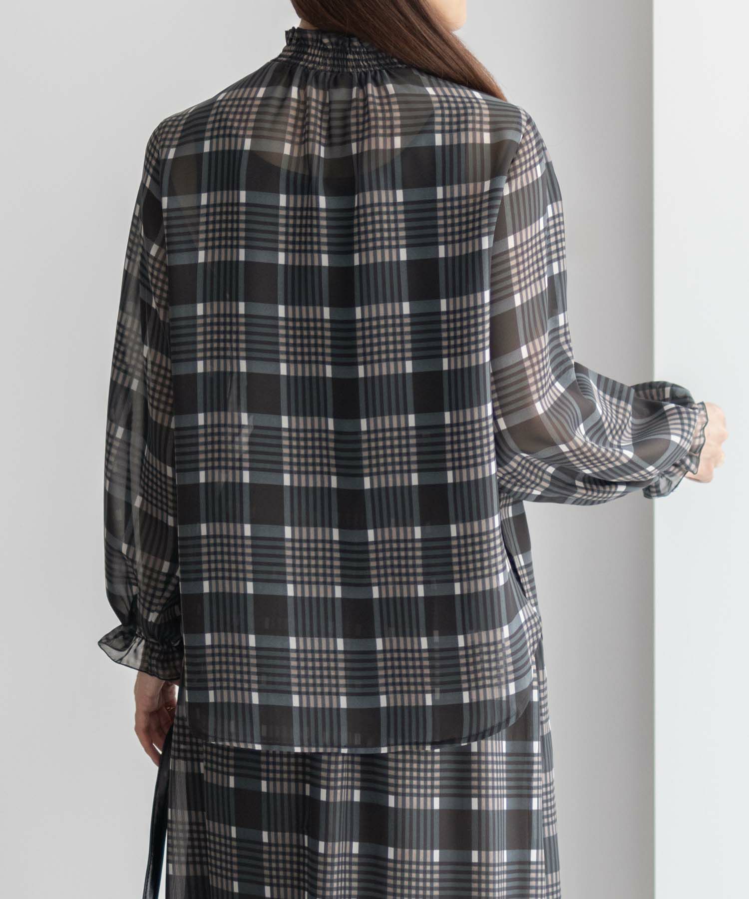 HusHusH  チェックプリントブラウス レディース商品画像-6