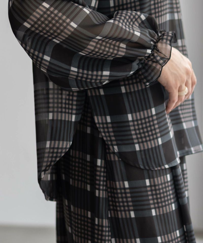 HusHusH チェックプリントブラウス レディース商品画像-8