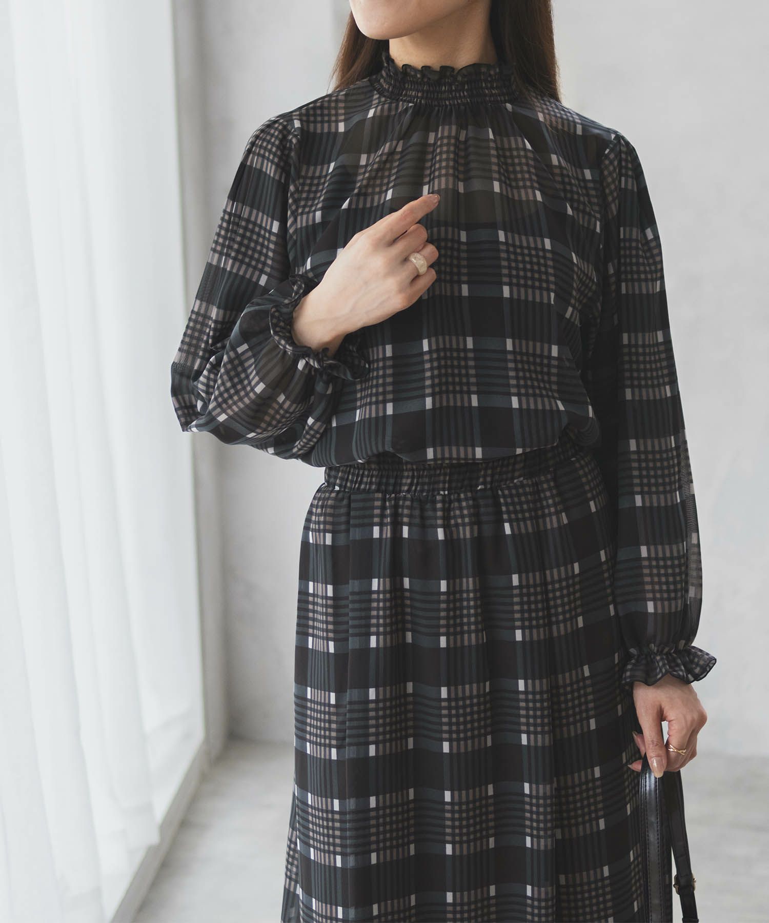 HusHusH  チェックプリントブラウス レディース商品サムネイル-10