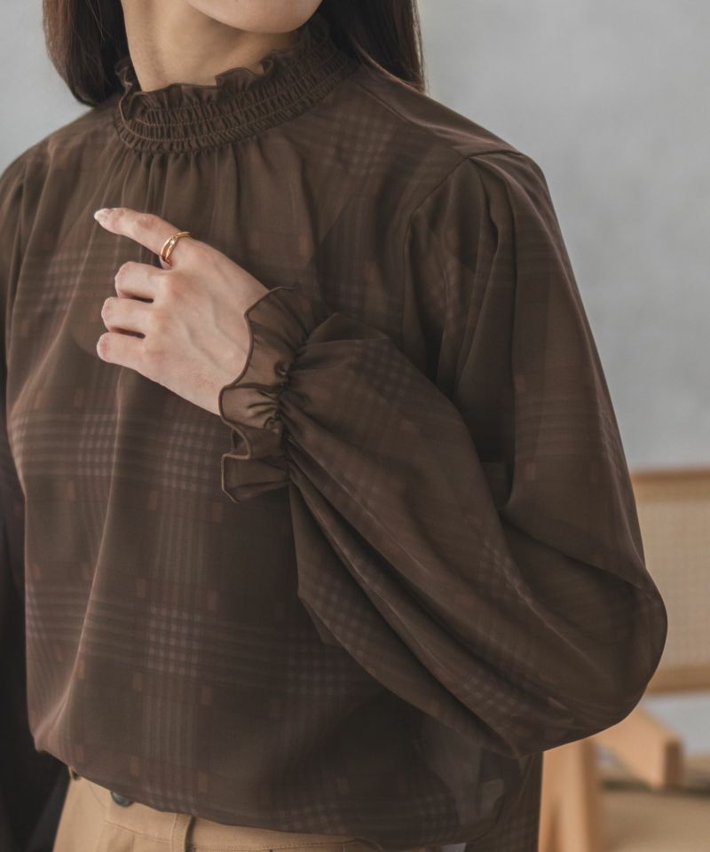 HusHusH  チェックプリントブラウス レディース商品画像-11