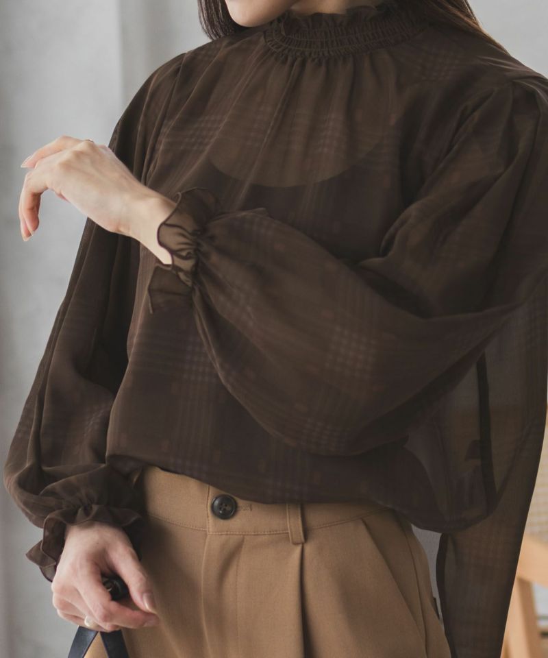 HusHusH チェックプリントブラウス レディース商品画像-12