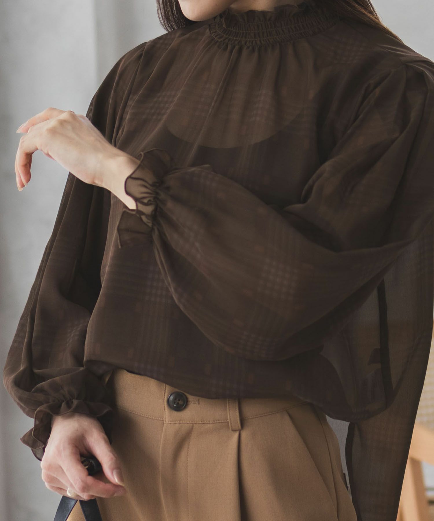 HusHusH  チェックプリントブラウス レディース商品サムネイル-12