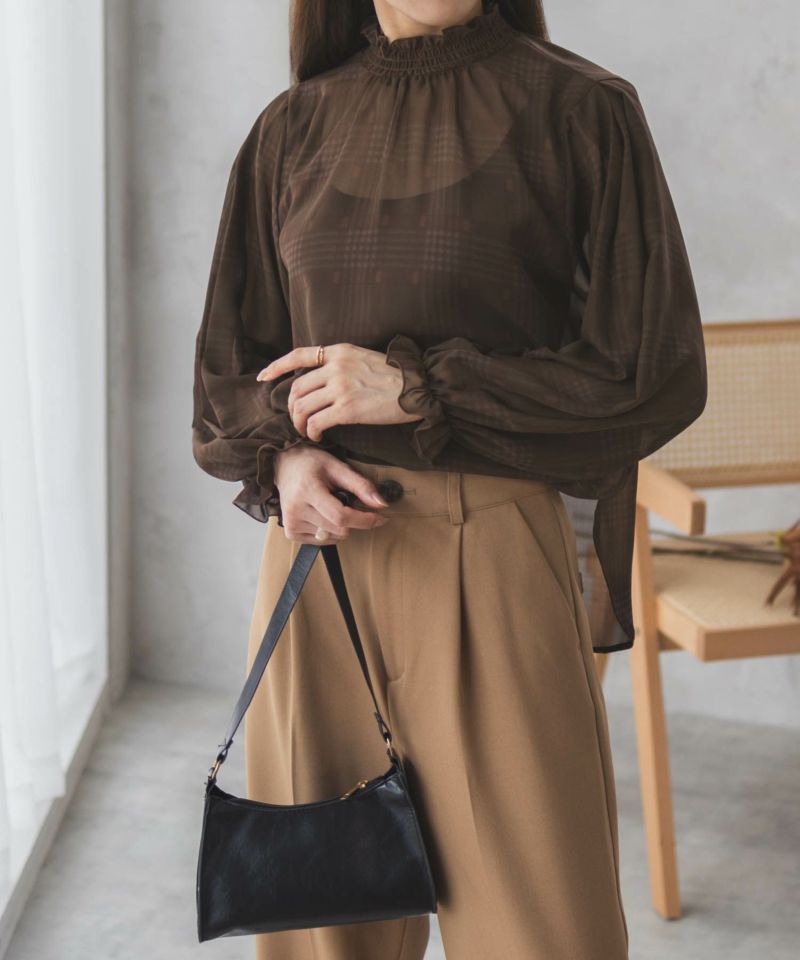 HusHusH チェックプリントブラウス レディース商品画像-13