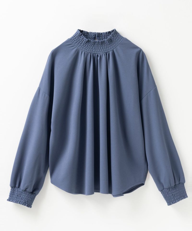 Howdy Marie  梨地ハイネックシャーリングブラウス レディース商品画像-32