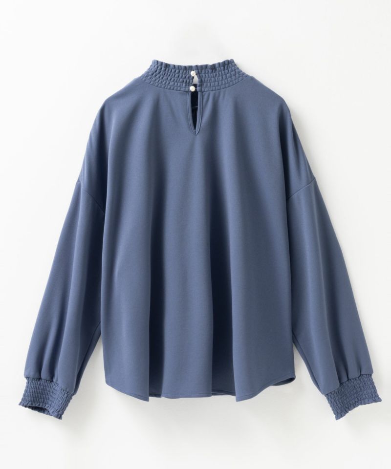 Howdy Marie  梨地ハイネックシャーリングブラウス レディース商品画像-33