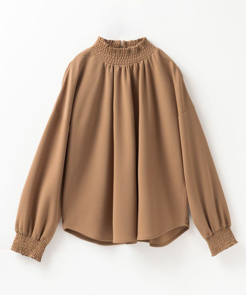 Howdy Marie  梨地ハイネックシャーリングブラウス レディース商品画像-34