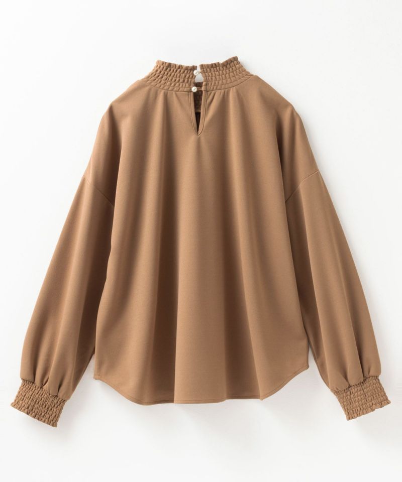 Howdy Marie  梨地ハイネックシャーリングブラウス レディース商品画像-35