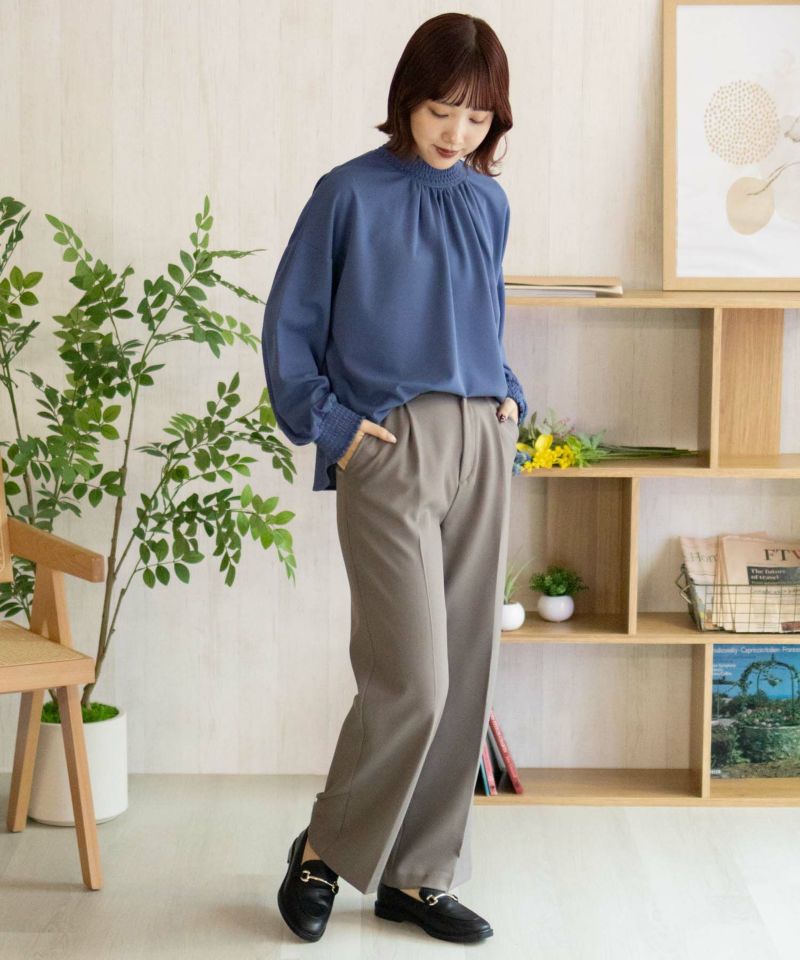 Howdy Marie  梨地ハイネックシャーリングブラウス レディース商品画像-39