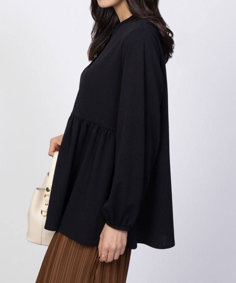 Howdy Marie  梨地前開き切り替えブラウス レディース商品画像-17