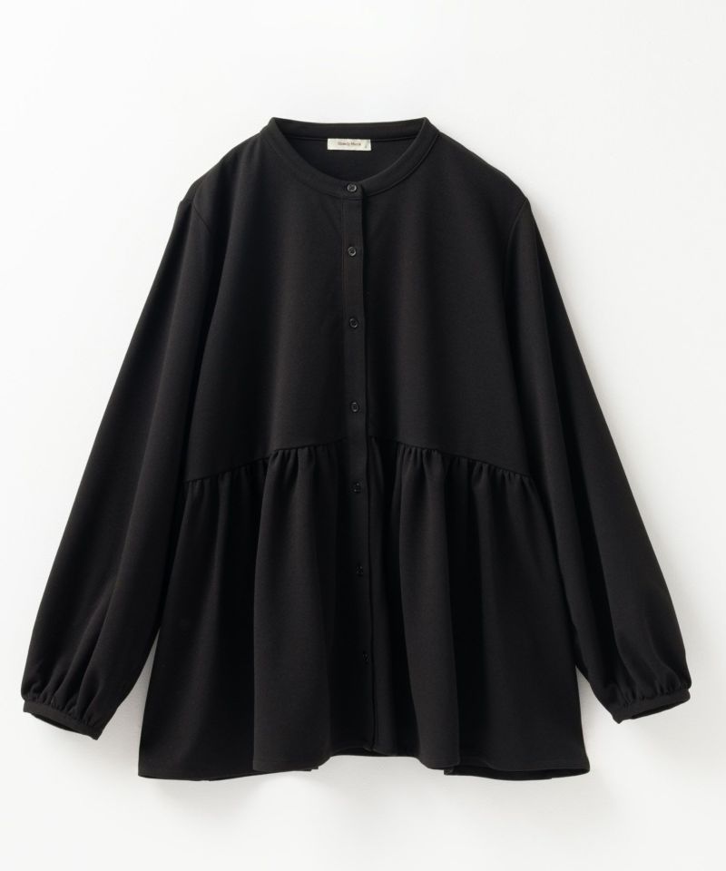 Howdy Marie 梨地前開き切り替えブラウス レディース商品画像-20