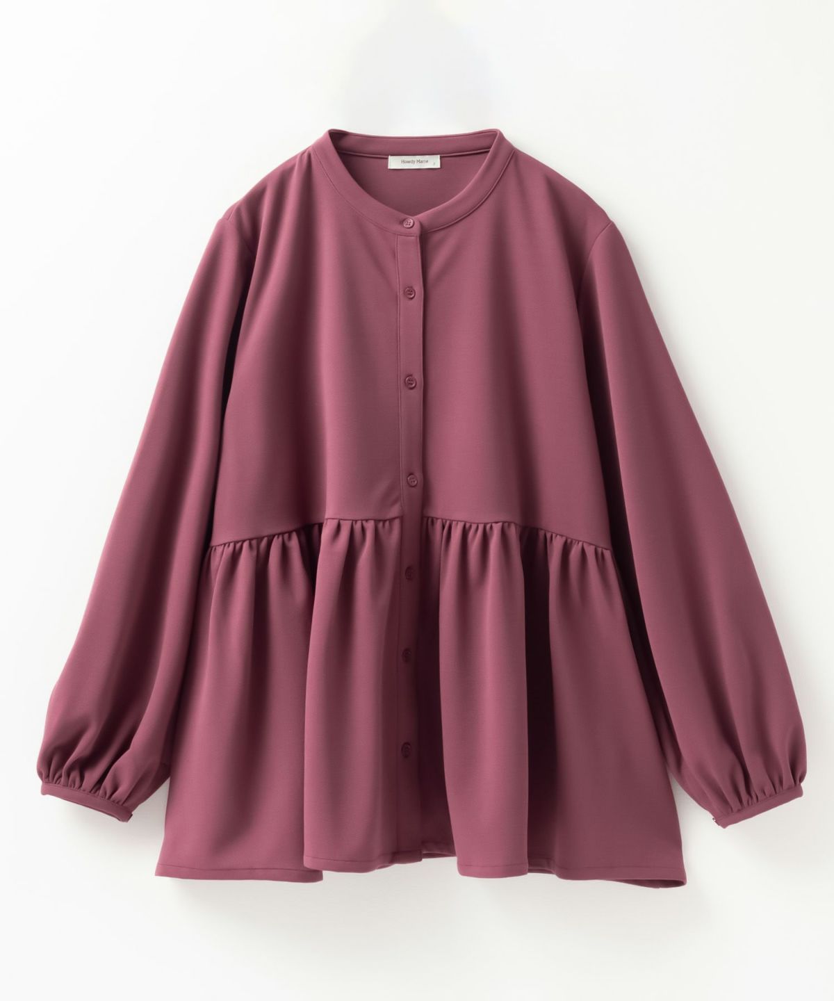 Howdy Marie 梨地前開き切り替えブラウス レディース