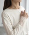 HusHusH 袖チュール長袖Tシャツ レディース ネコポス 対応商品
