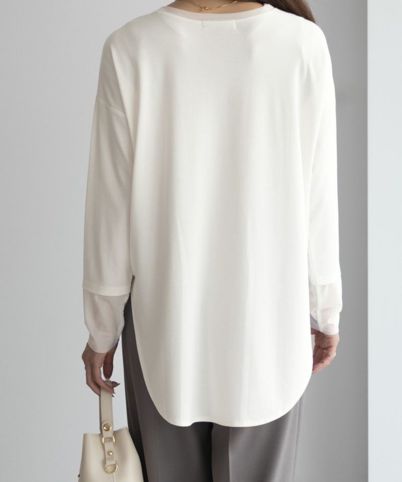 HusHusH  袖チュール長袖Tシャツ レディース メール便 対応商品商品画像-9