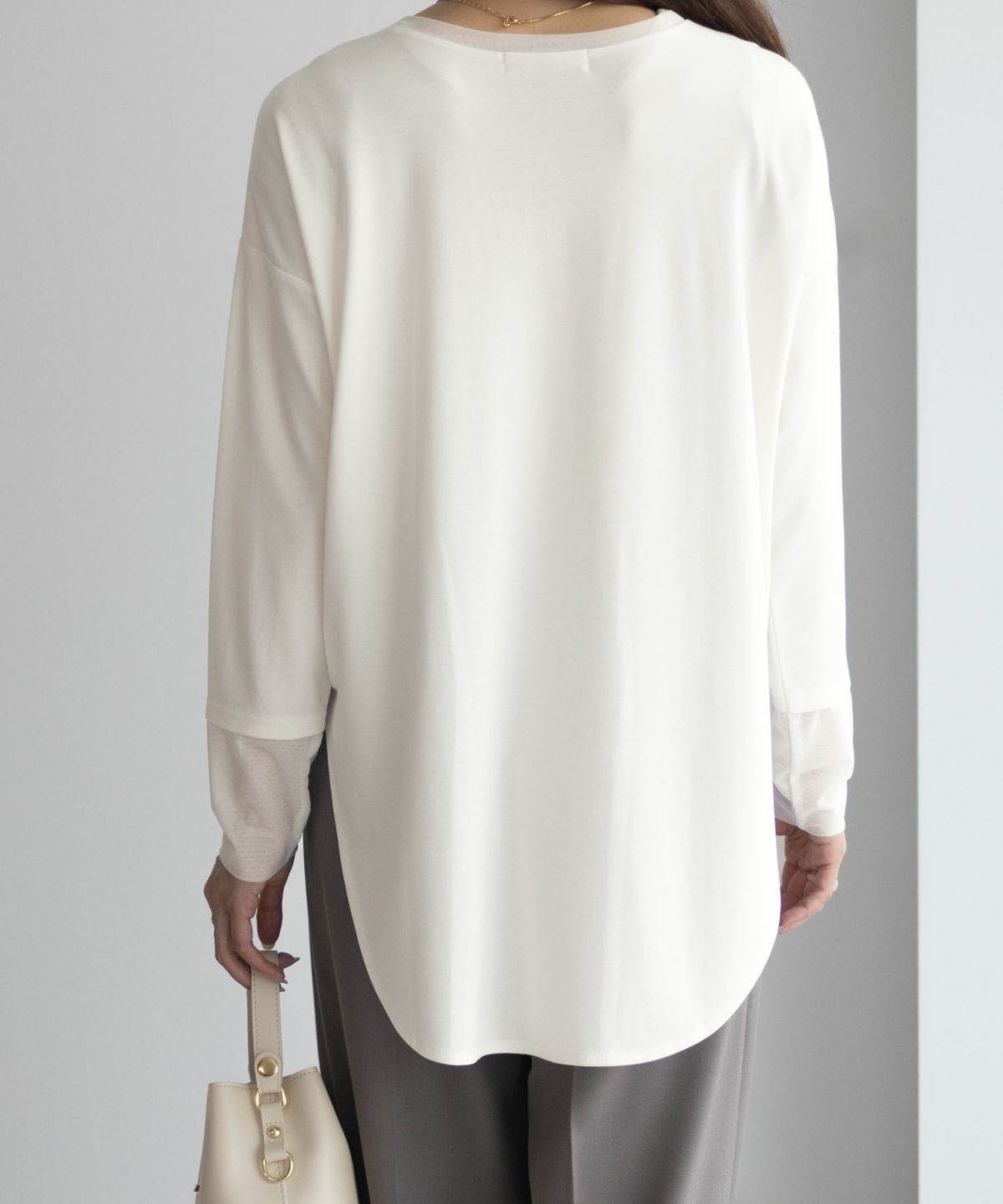 HusHusH 袖チュール長袖Tシャツ レディース ネコポス 対応商品