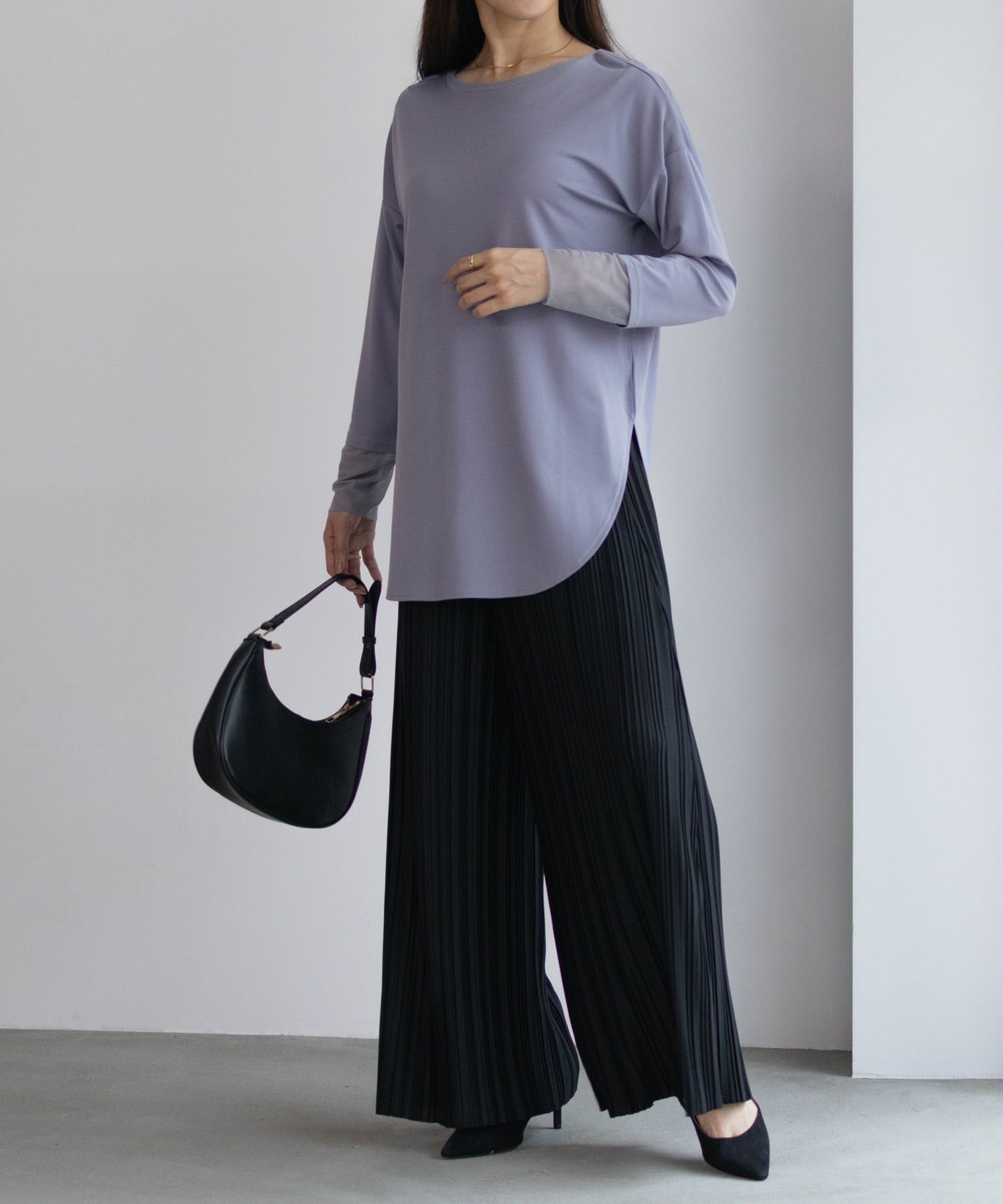 HusHusH 袖チュール長袖Tシャツ レディース メール便 対応商品商品画像-17