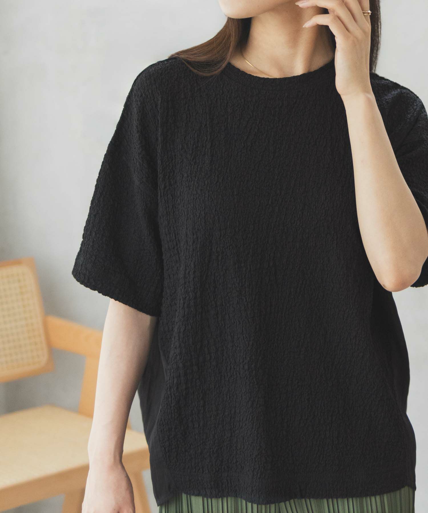 HusHusH 切替5分袖Tシャツ レディース ネコポス 対応商品