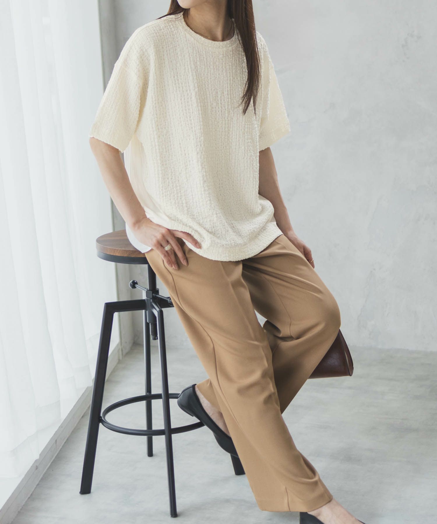 HusHusH 切替5分袖Tシャツ レディース ネコポス 対応商品HusHusH 切替5分袖Tシャツ レディース ネコポス 対応商品