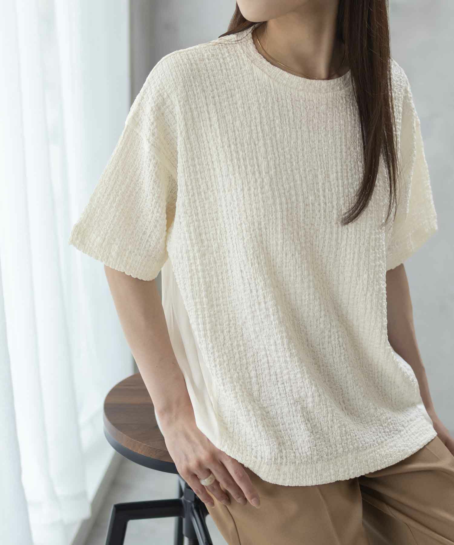 HusHusH 切替5分袖Tシャツ レディース ネコポス 対応商品