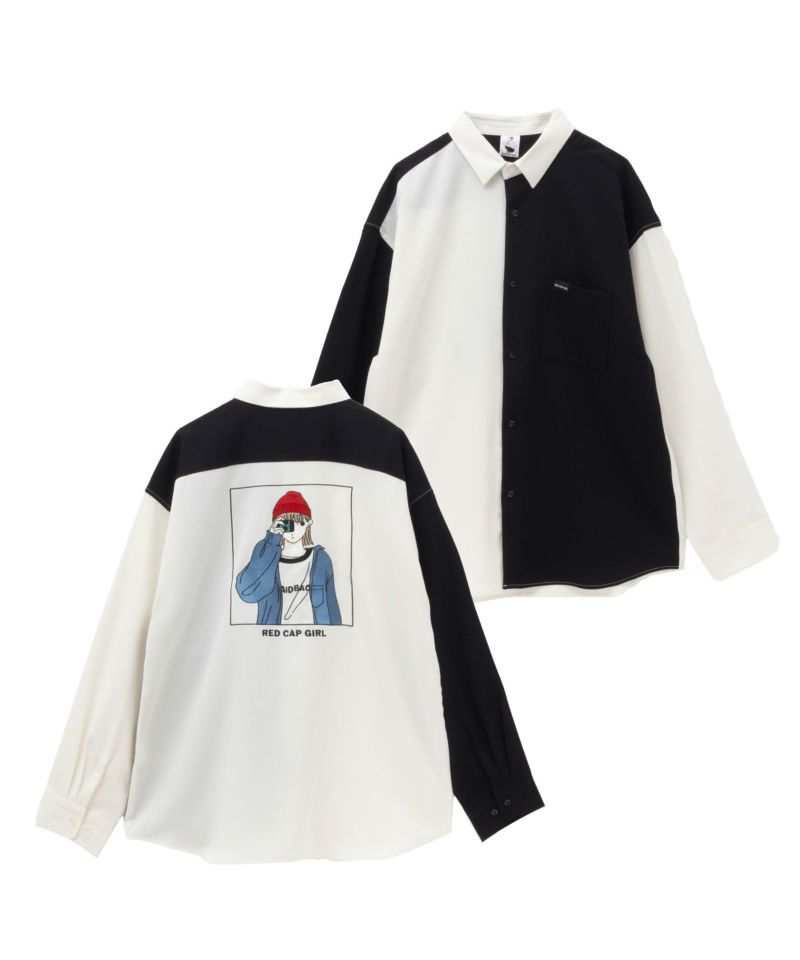 RED CAP GIRL ルーズサイズバック刺繍長袖シャツ メンズ商品画像-3