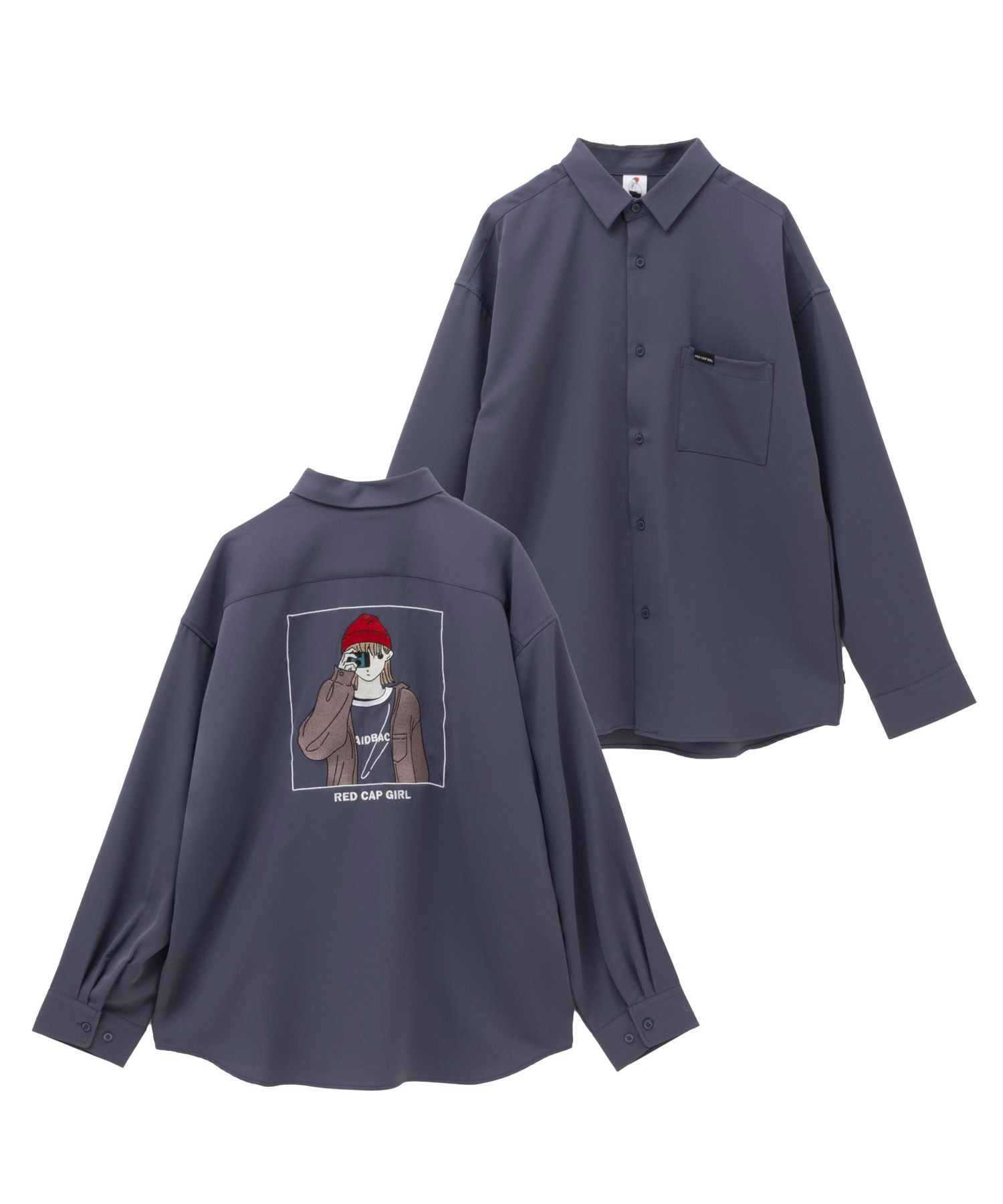 RED CAP GIRL ルーズサイズバック刺繍長袖シャツ メンズ商品サムネイル-4