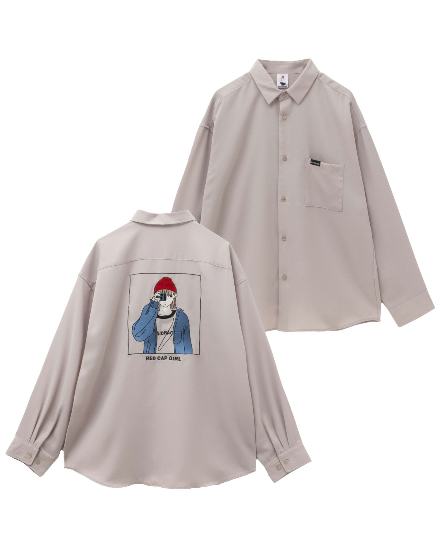 RED CAP GIRL  ルーズサイズバック刺繍長袖シャツ メンズ商品サムネイル-5